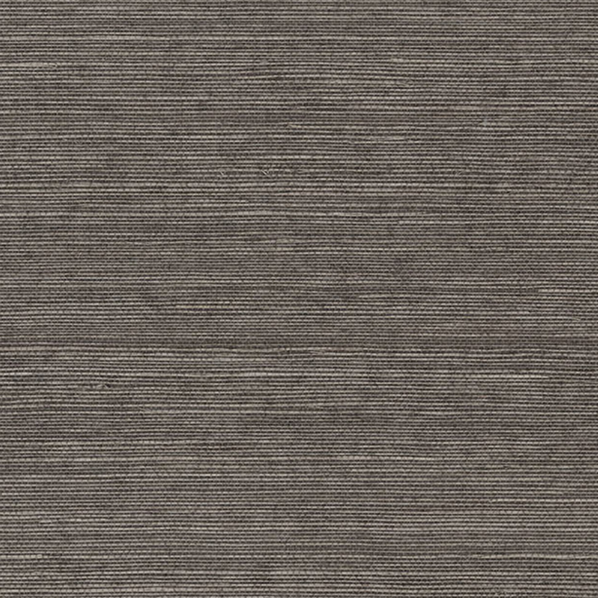 Gray-brown grasscloth wallpaper with a fine woven texture.