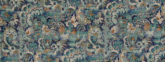 Robert Allen Inca Damask | Aqua  Upholstery     - 520216