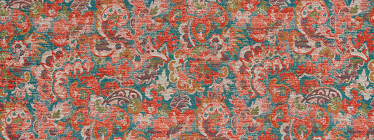 Robert Allen Inca Damask | Tomato  Upholstery     - 520224