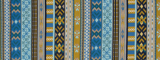 Robert Allen Pueblo Stripe | Azure  Upholstery     - 520232