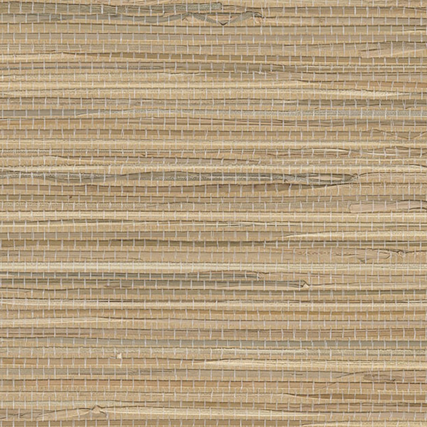 Beige grasscloth wallpaper texture with woven fibers and subtle color variation.