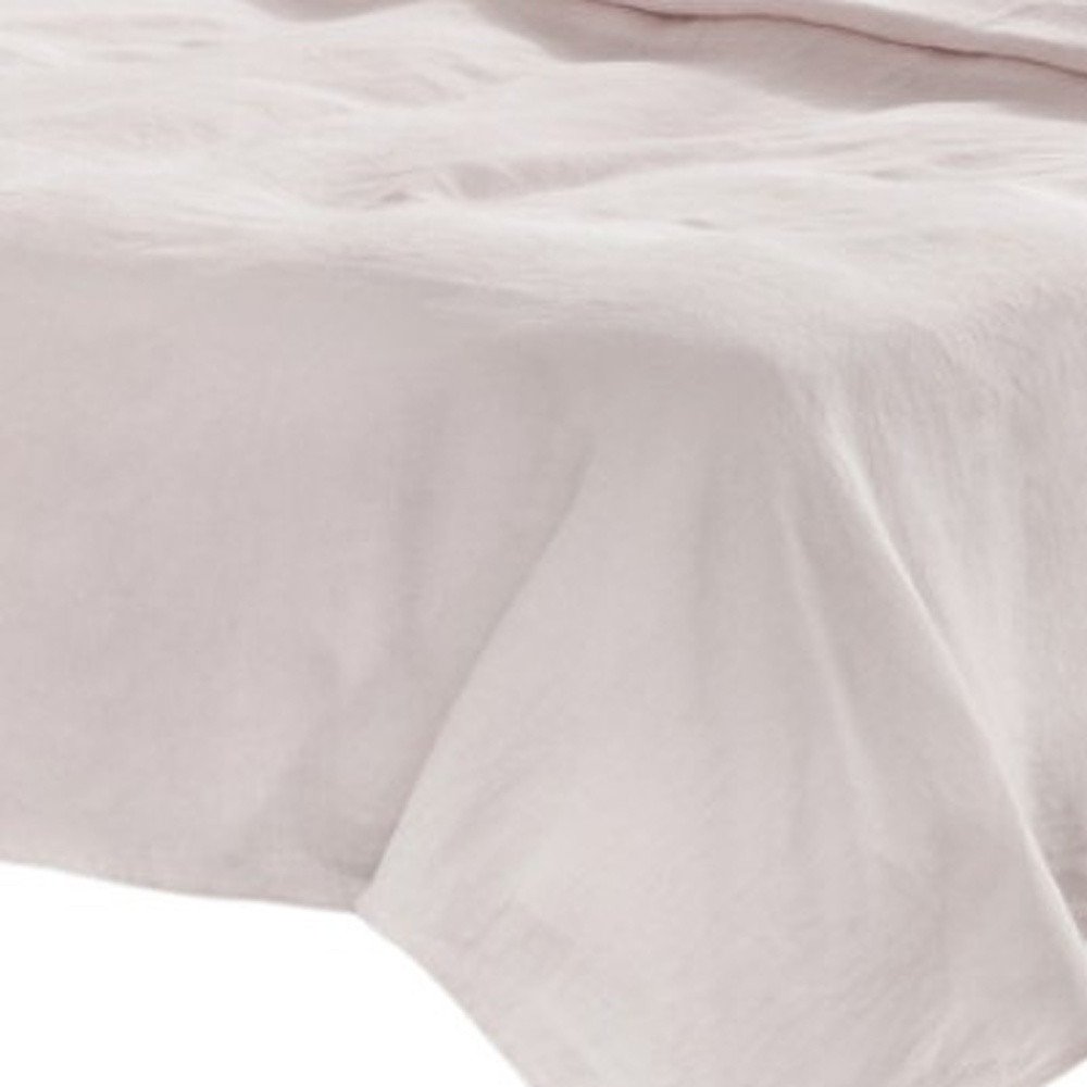 Four Piece Light Pink Linen Sheet Set