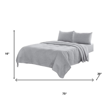 Four Piece Light Pink Linen Sheet Set
