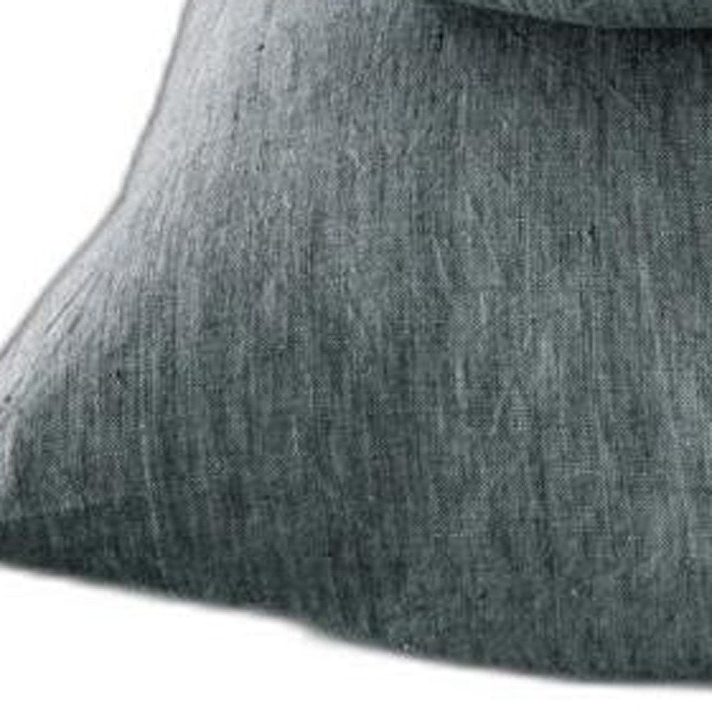 Four Piece Slate Gray Linen Twin Sheet Set