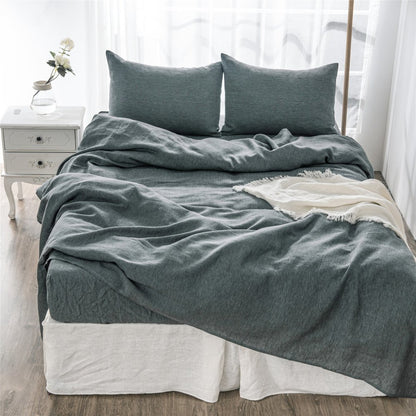 Four Piece Ivory Linen Sheet Set