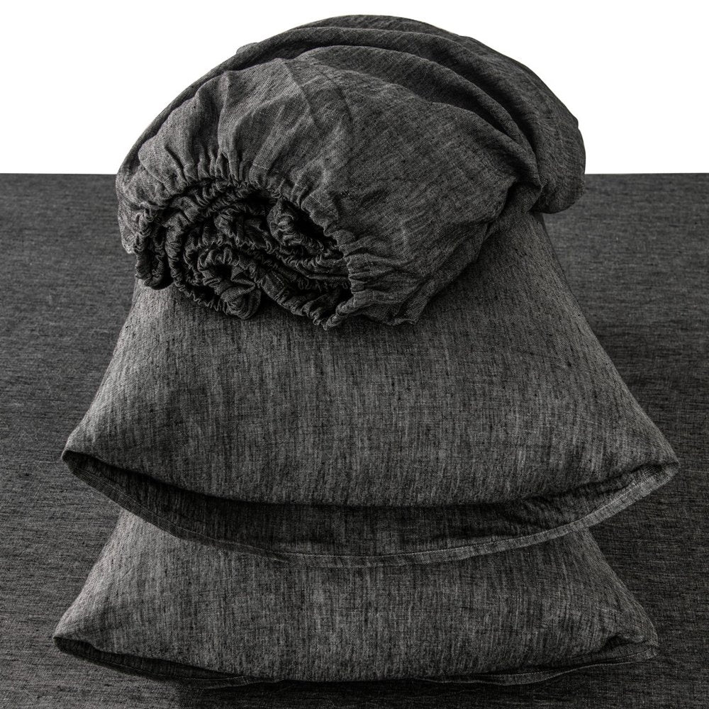 Four Piece Onyx Linen Sheet Set