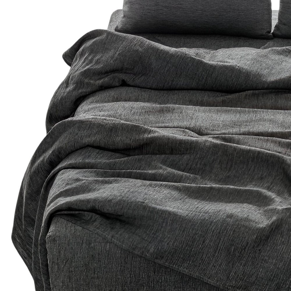 Four Piece Onyx Linen Sheet Set