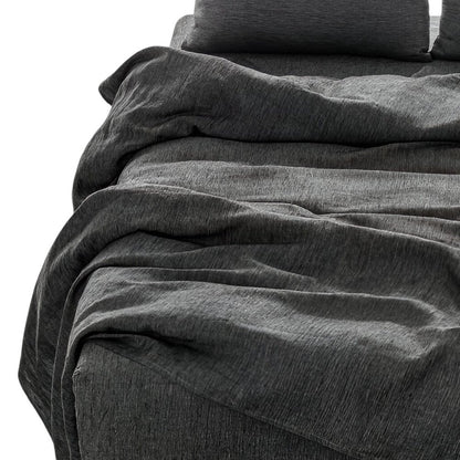 Four Piece Onyx Linen Sheet Set