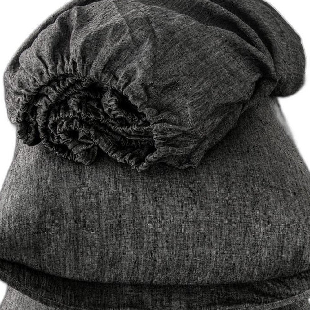 Four Piece Onyx Linen Sheet Set