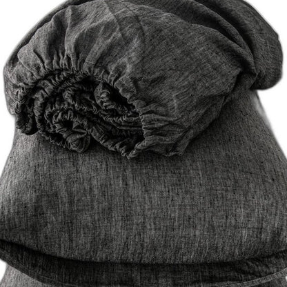 Four Piece Onyx Linen Sheet Set