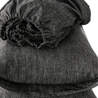 Four Piece Onyx Linen Sheet Set