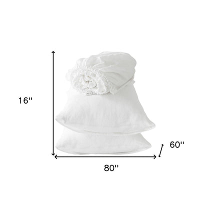 Four Piece Onyx Linen Sheet Set