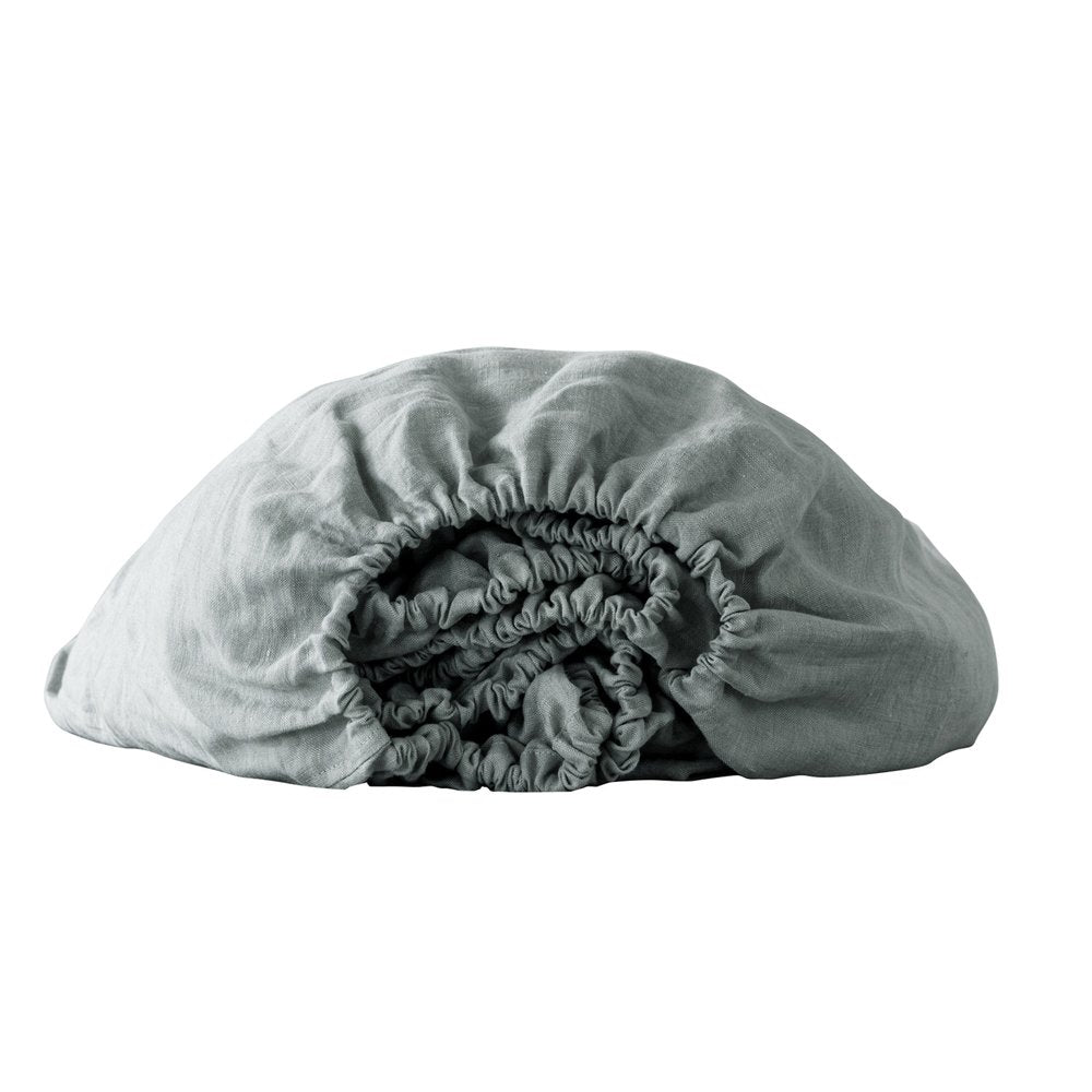 Blue Linen King Fitted sheet
