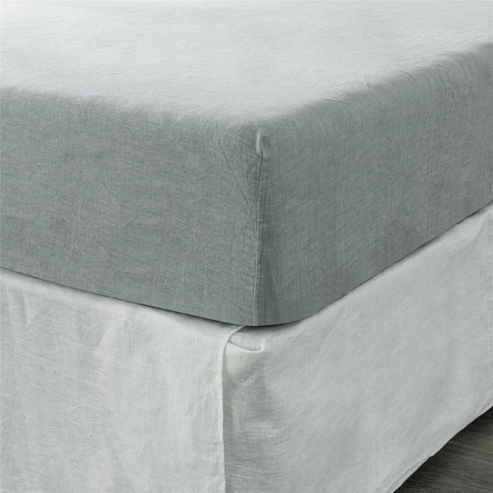 Ivory Linen King Fitted sheet