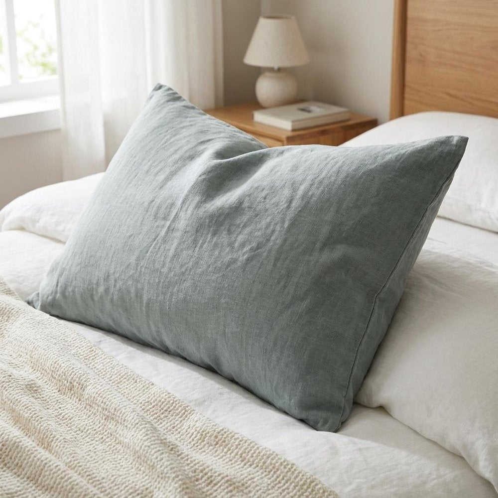 Blue Linen King Fitted sheet