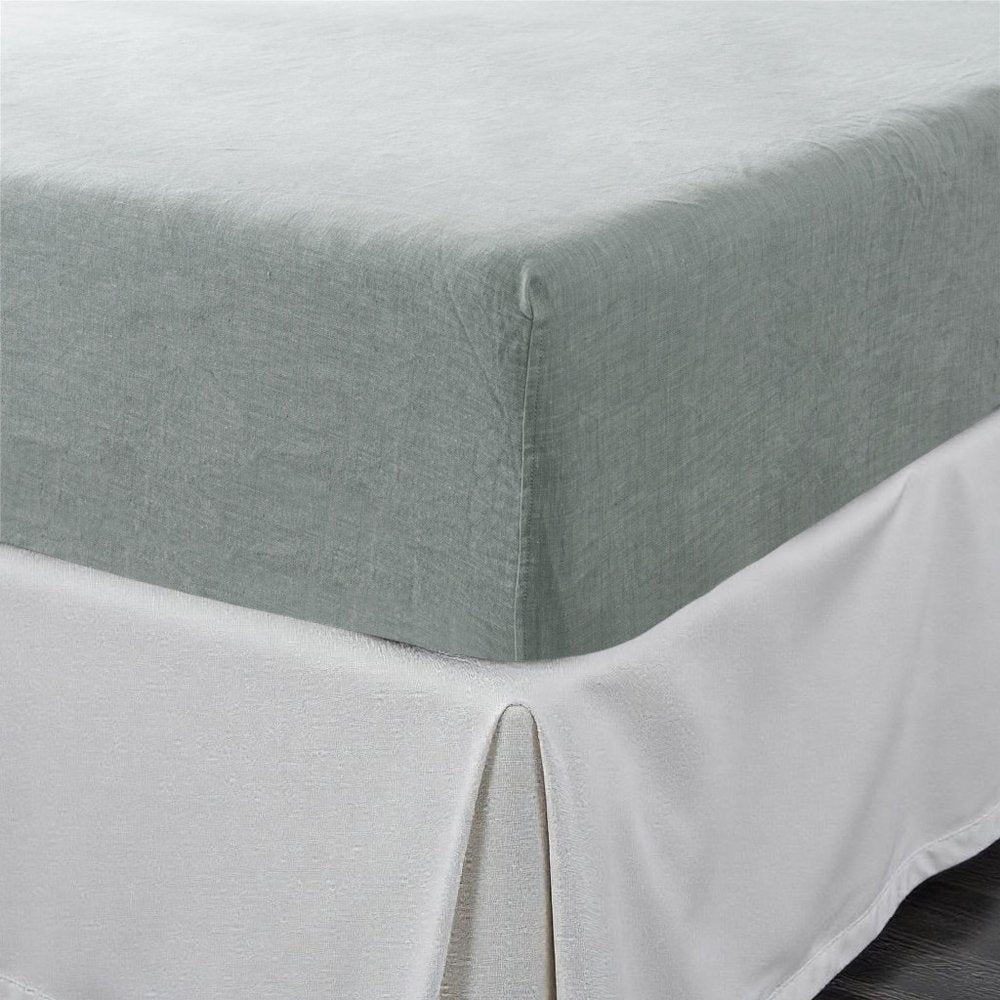 Ivory Linen King Fitted sheet