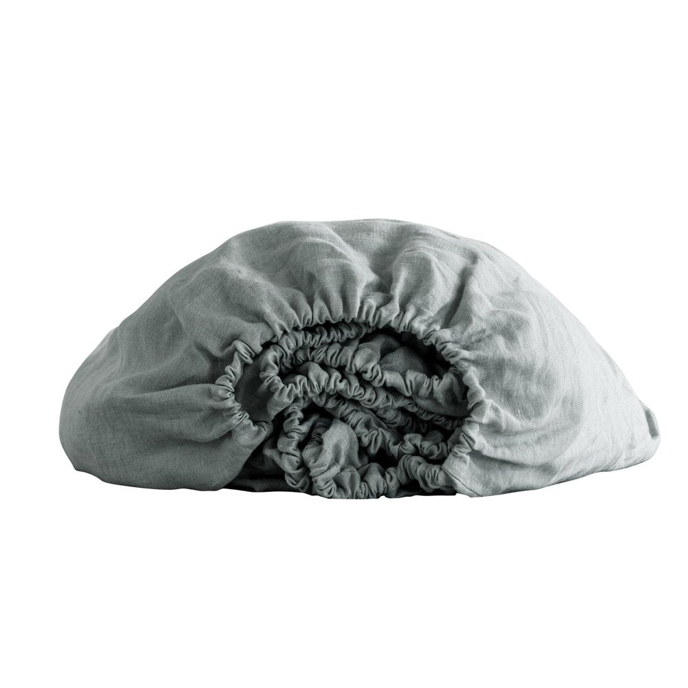 Blue Linen King Fitted sheet