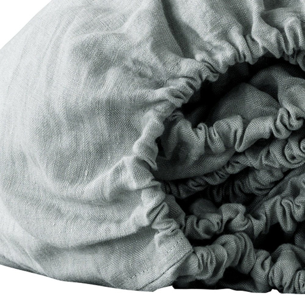 Blue Linen California King Fitted sheet