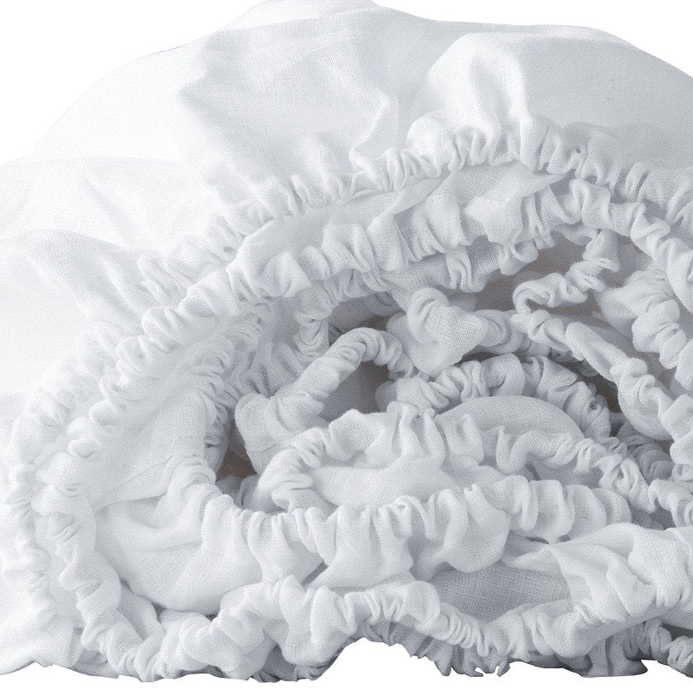 White Linen King Fitted sheet