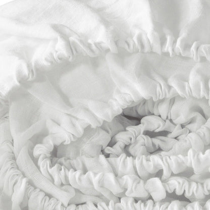 Ivory Linen King Fitted sheet