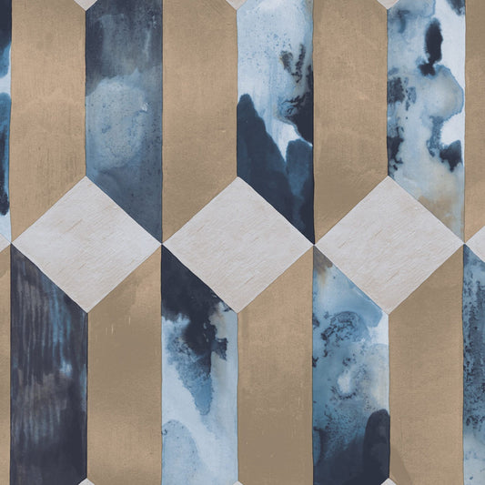 JF Fabrics -Wallpaper 52084 67 Wallpaper Blue  Non-Woven - 8106167 W8611