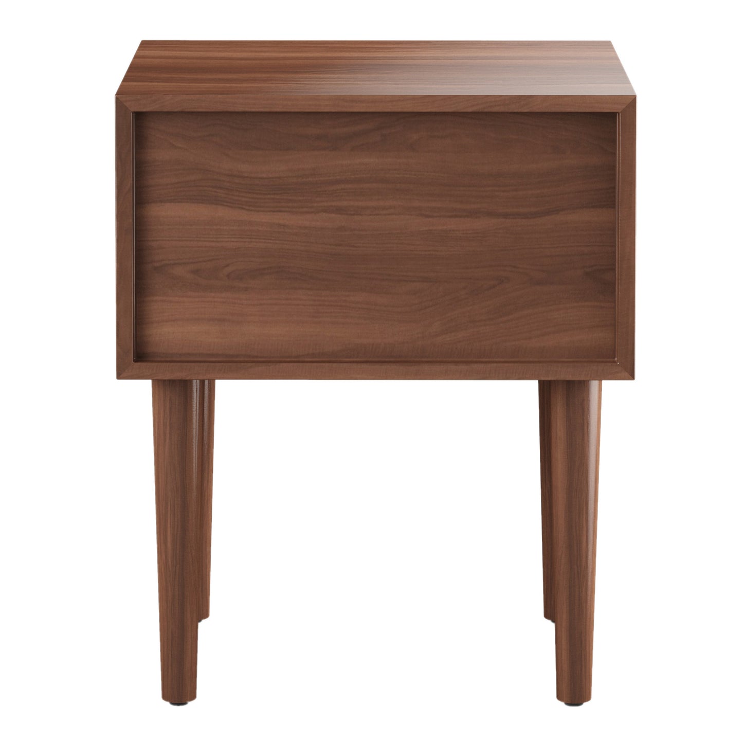 20" Wood Brown Two Drawer Nightstand