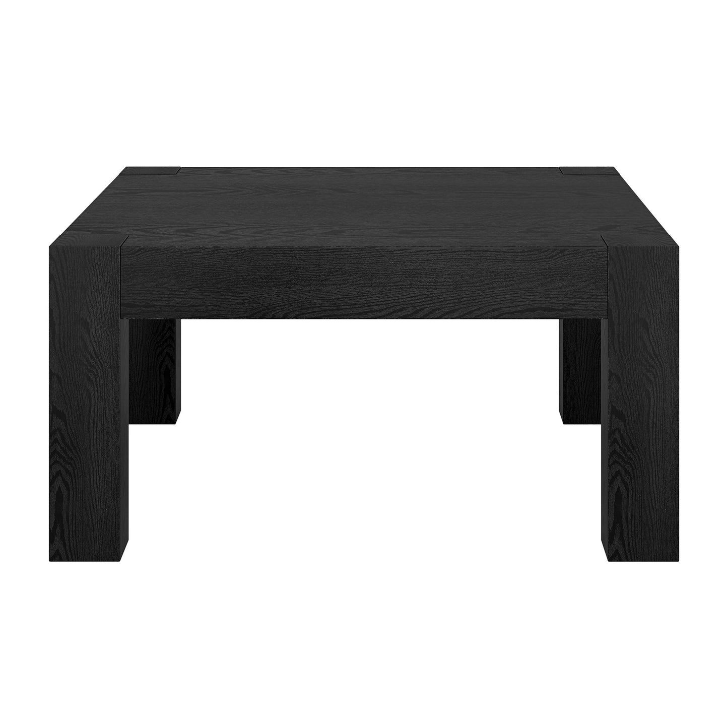 34" Black Square Coffee Table