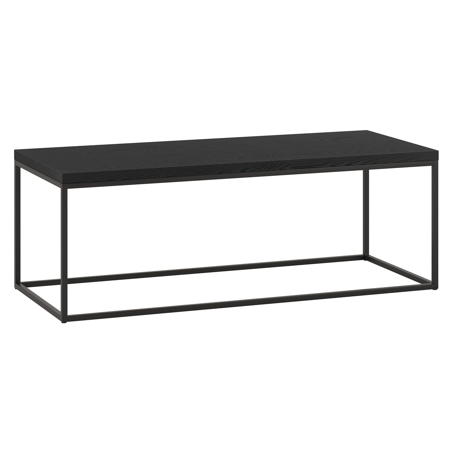 48" Black Steel Coffee Table