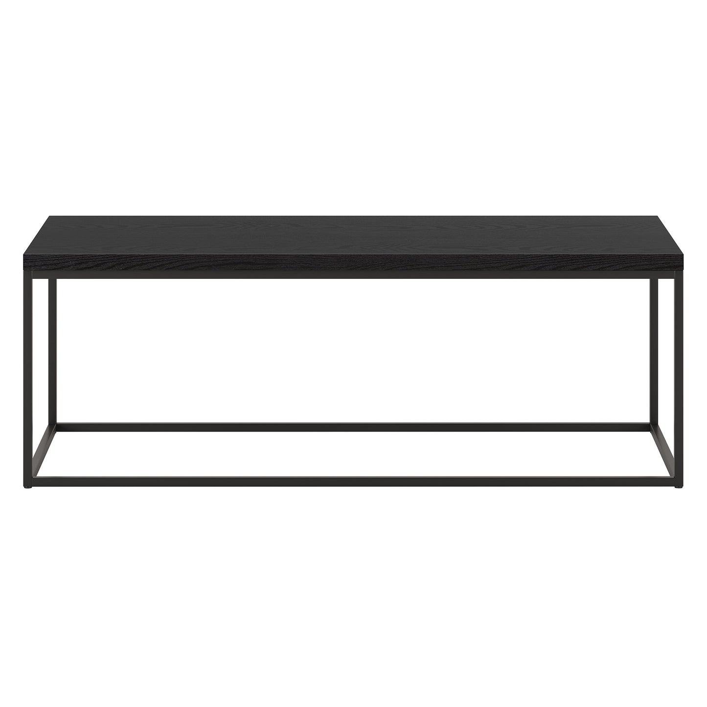 48" Black Steel Coffee Table