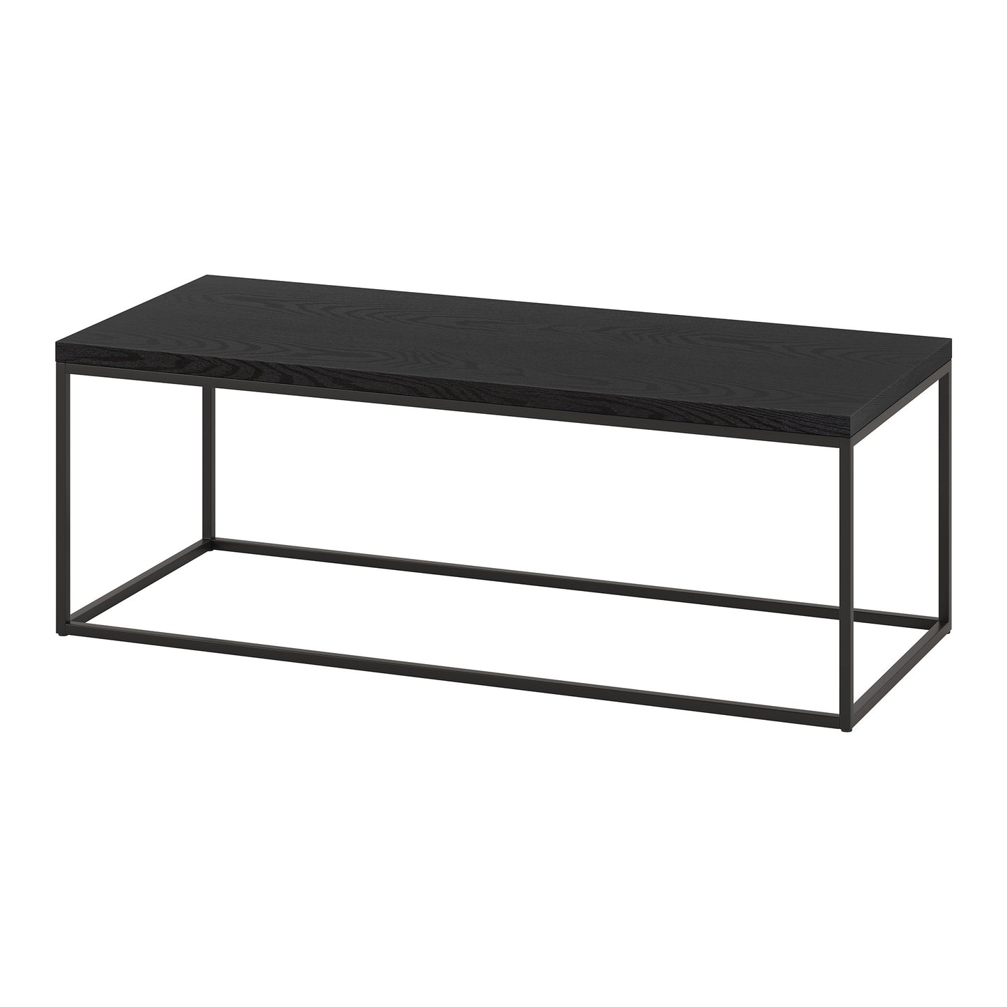 48" Black Steel Coffee Table