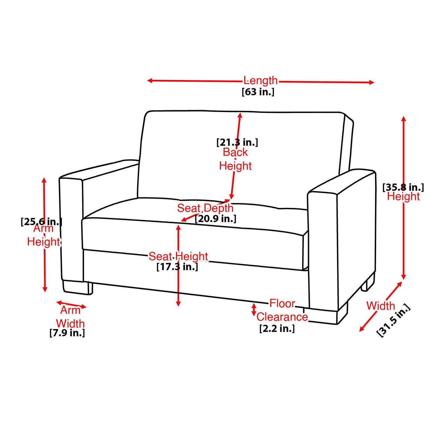 63" Blue Silver Microfiber Futon Convertible Sleeper Love Seat With Storage And Toss Pillows