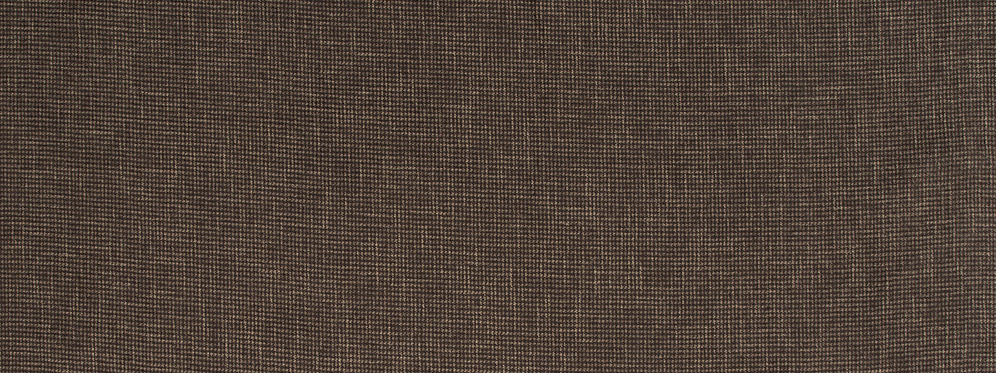 Dark brown woven fabric texture with tight weave and subtle tan threads.