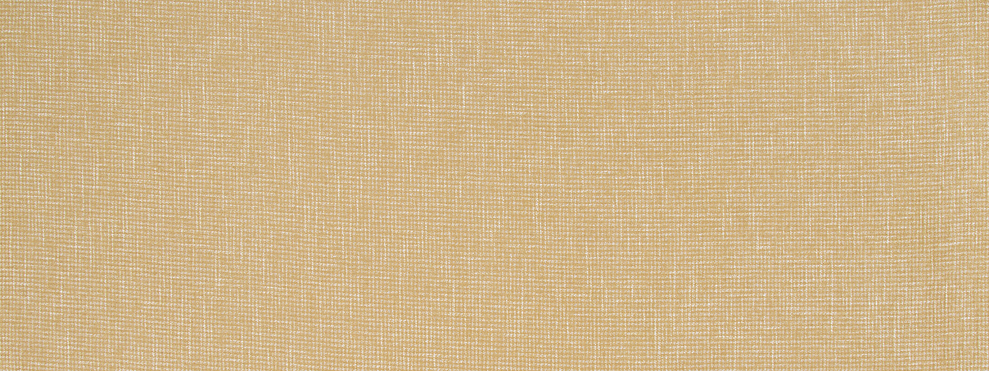 Mustard woven linen upholstery fabric close-up with visible fibers and textile texture.