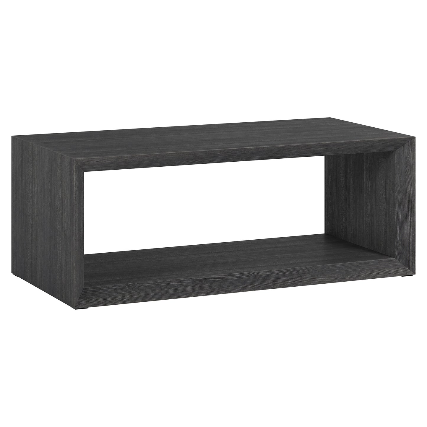 48" Gray Coffee Table With Shelf