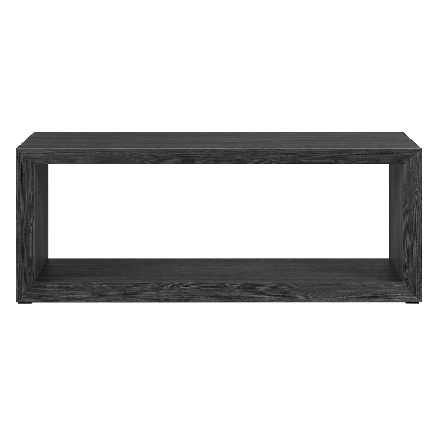 48" Gray Coffee Table With Shelf