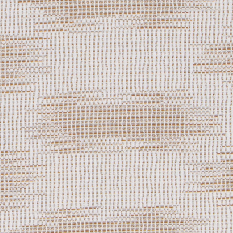 Beige and ivory woven fabric with a subtle geometric grid pattern and textured weave for upholstery.