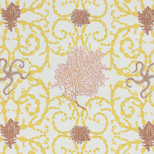 SCHUMACHER  RAOUL TEXTILES SEA SCROLL PRINTS PRINTS KELP   - 522B11