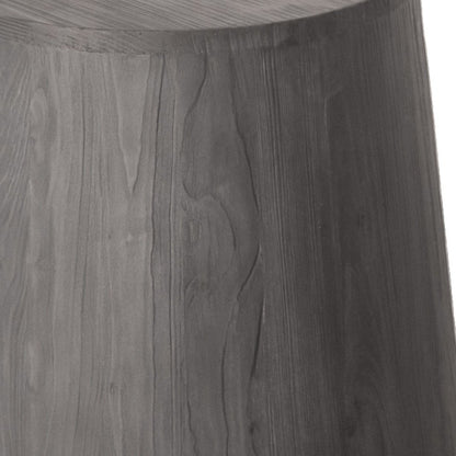 18" Ebony Solid Wood Round End Table