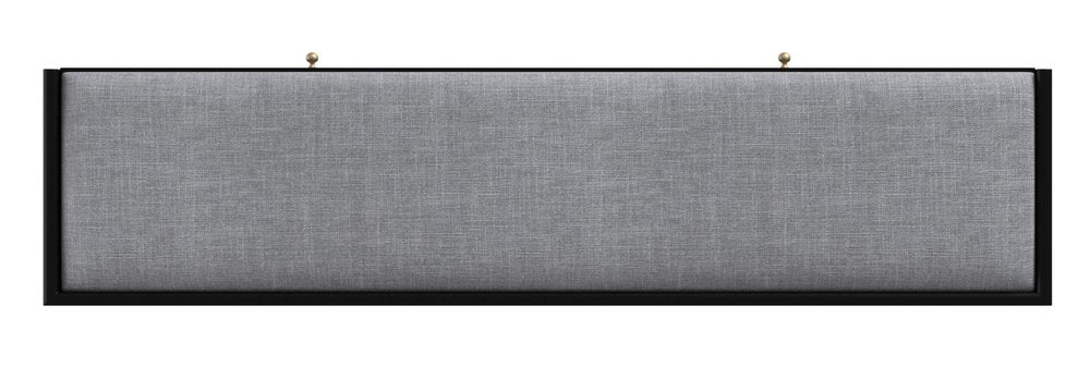 59" Gray And Black Fabric And Solid Wood Upholstered Storage Bench With Drawers