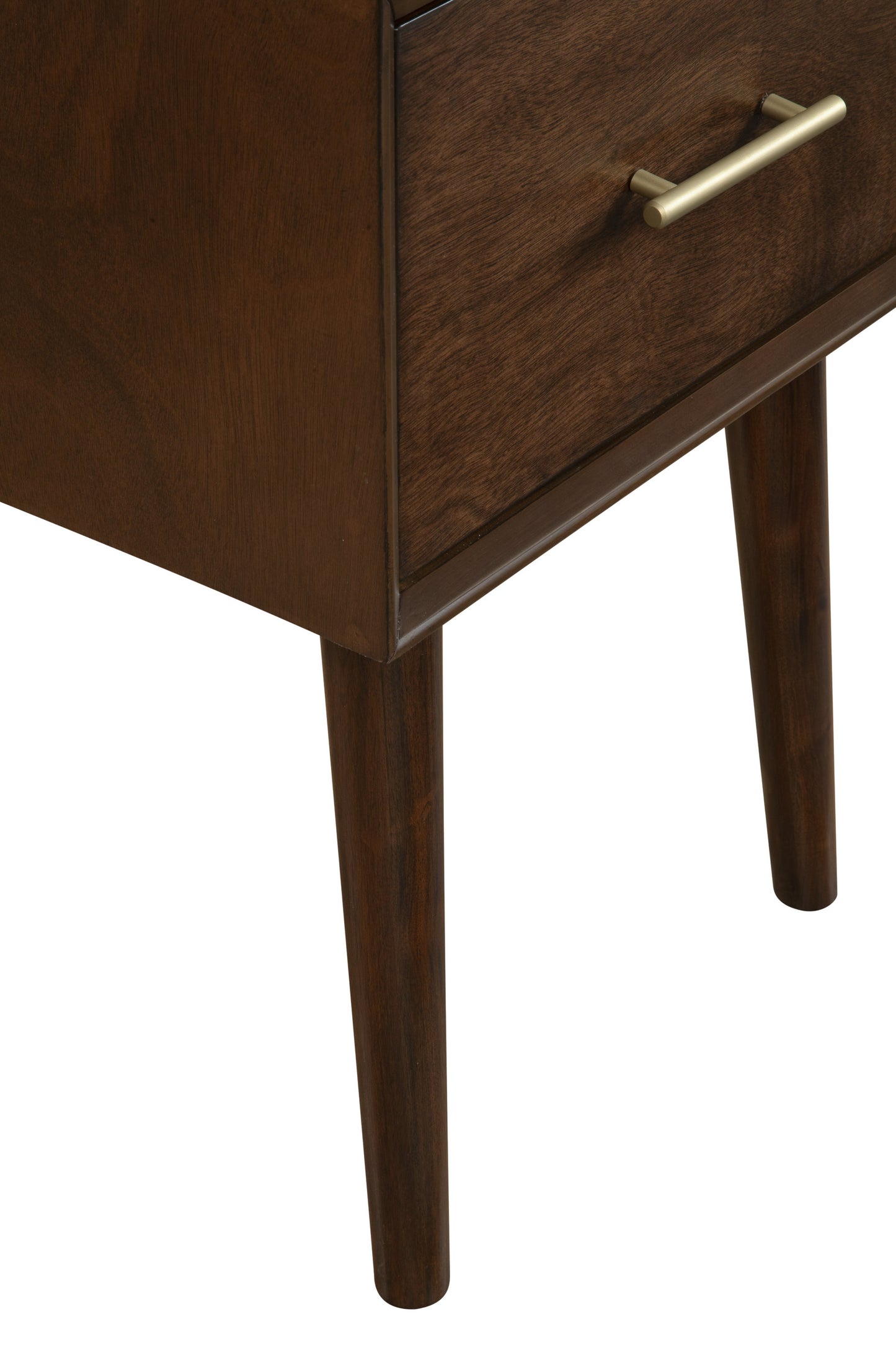 18" Brown Solid Manufactured Wood End Table With Drawer