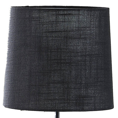 24" Antiqued Gold Monkey Table Lamp With Black Drum Shade