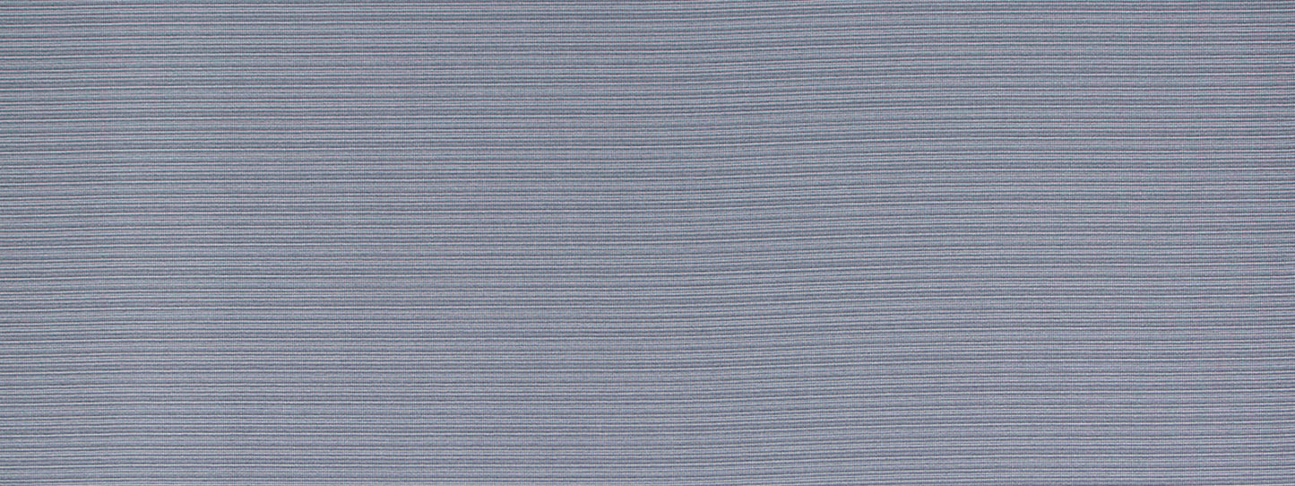 Close-up of grey upholstery fabric with a fine ribbed texture.