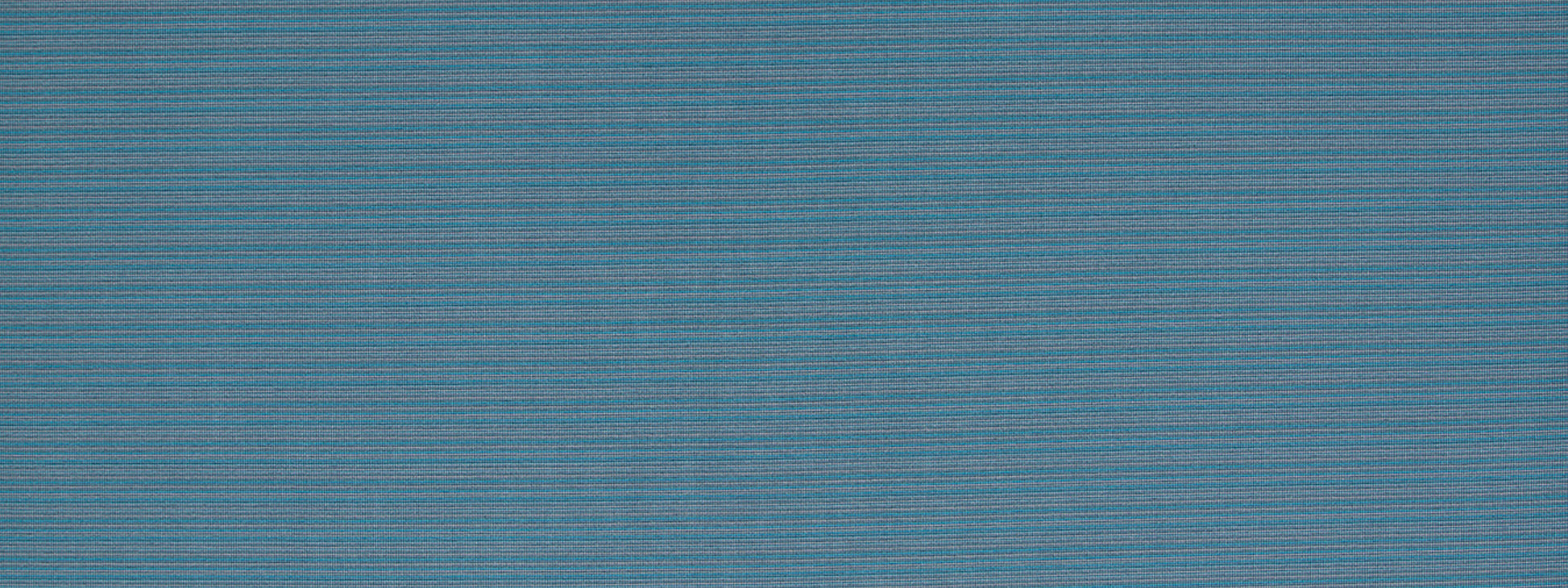 Blue textured upholstery fabric swatch with subtle horizontal stripes.