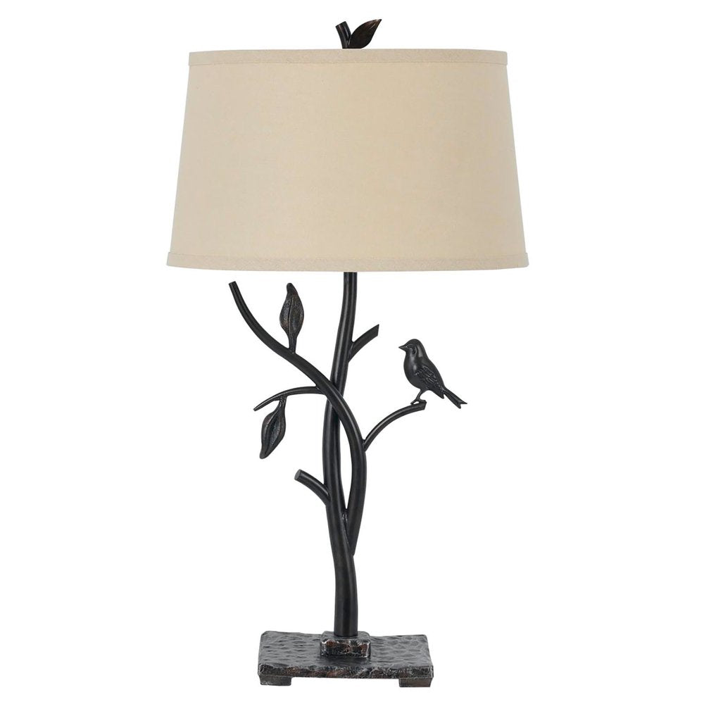 29" Black Birds On Branches Table Lamp With Empire Shade