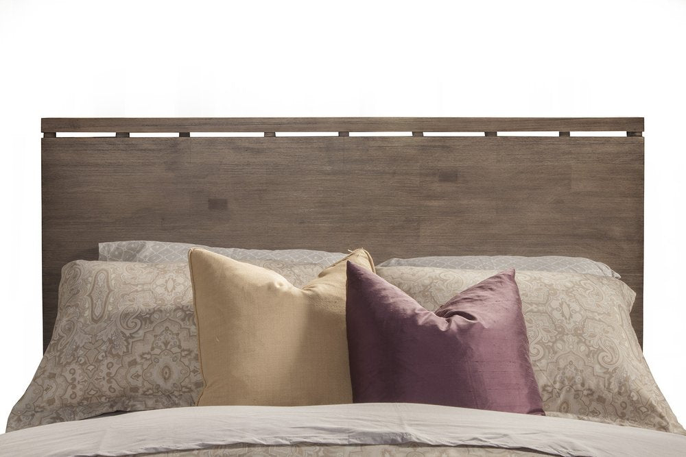 Gray Distressed Wood King Bed Frame