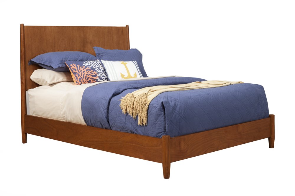 Brown Solid Wood California King Bed Frame