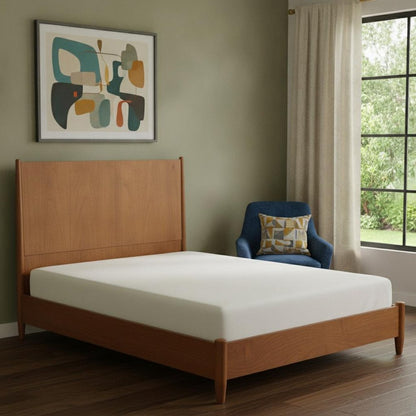 Brown Solid Wood King Bed Frame