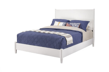 White Solid Wood California King Bed Frame