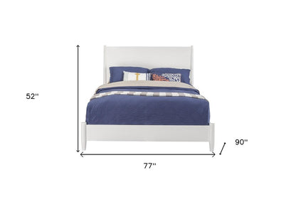 White Solid Wood California King Bed Frame