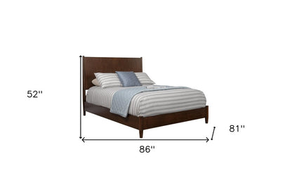 Walnut Solid Wood King Bed Frame
